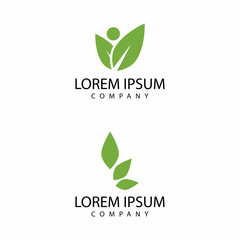 Leaf icon Vector Illustration design Logo template