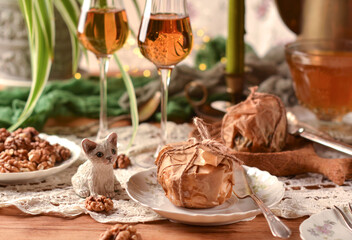 Beautiful cheese serving