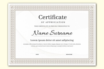 Certificate border design and template vector file
