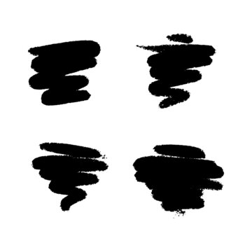 Ink brush stroke collection set