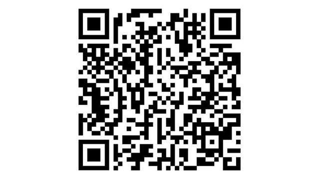Sequence of QR codes on a white background. The QR codes encoded examples of the multiplication table, mathematics.
