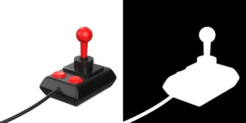 3D rendering illustration of a vintage joystick © Francesco Milanese