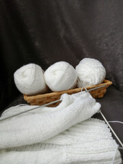 Fototapeta na wymiar skeins of yarn for knitting