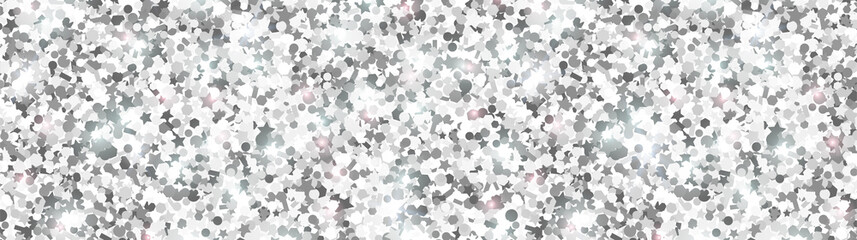 Vector glittery lights silver abstract Christmas background. Sparkles of Silver glitter abstract background with light pink. Silver glitter texture, seamless pattern. Vector illustration