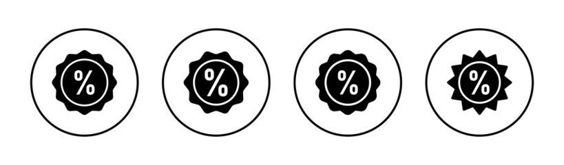 Discount icons set. Discount tag sign and symbol