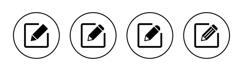 Edit icons set. edit document sign and symbol. edit text icon. pencil. sign up