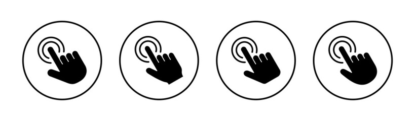 Hand click icons set. pointer sign and symbol. hand cursor icon