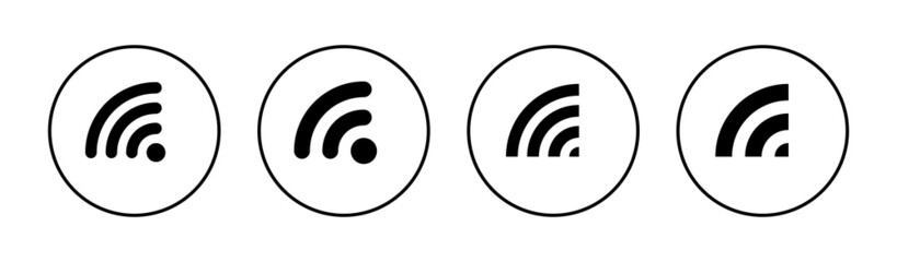 Wifi icons set. signal sign and symbol. Wireless  icon