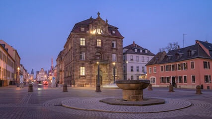 Old Town Hall and Cathedral Square of Speyer at Dawn, Germany