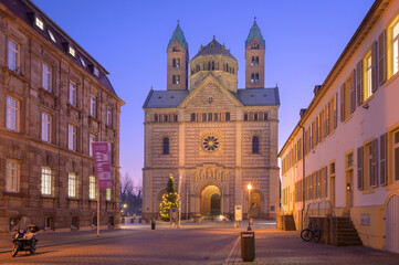 Early Morning in Speyer, Germany. View of the Cathedral ad dawn
