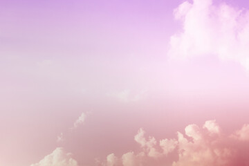 Plakat Beautiful sky and clouds in pastel tones.