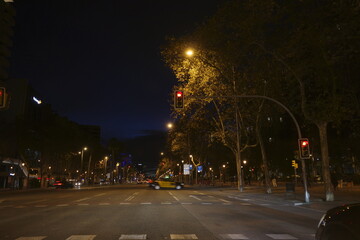 night traffic in the city