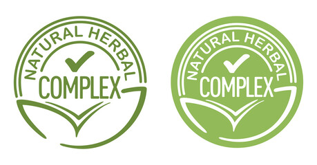 Natural Herbal Complex label for cosmetics