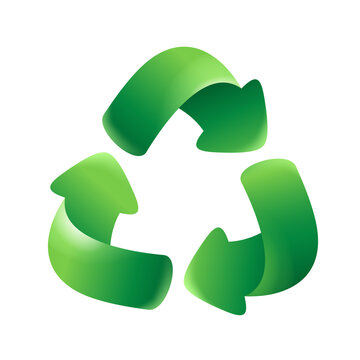 Recycling Symbol - Sustainability In 3D Style