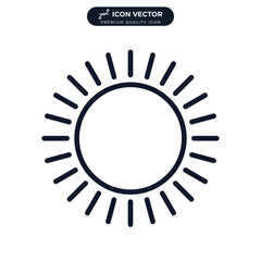 Sun icon symbol template for graphic and web design collection logo vector illustration