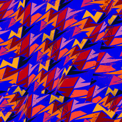 Urban seamless pattern with curved geometry elements