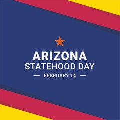 Arizona Statehood Day. Vector Illustration. The illustration is suitable for banners, flyers, stickers, cards, etc.	