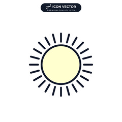 Sun icon symbol template for graphic and web design collection logo vector illustration