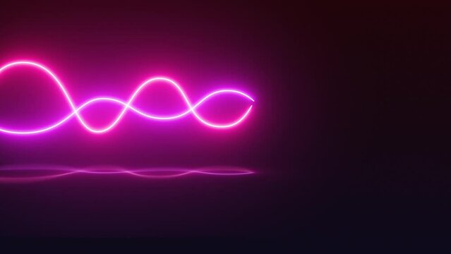 Animated background with two neon wavy lines