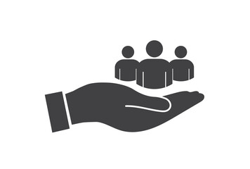 Customers retention icon. Customer care icon isolated on white background. support service. flat design. vector illustration.