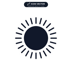 Fototapeta premium Sun icon symbol template for graphic and web design collection logo vector illustration