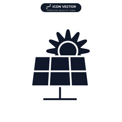 Solar energy. Solar power icon symbol template for graphic and web design collection logo vector illustration