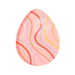 Easter egg. Isolated vector image on white background. Vector illustration.