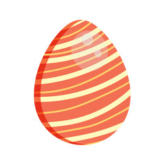 Easter egg. Isolated vector image on white background. Vector illustration.