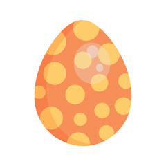 Easter egg. Isolated vector image on white background. Vector illustration.