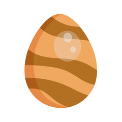 Easter egg. Isolated vector image on white background. Vector illustration.