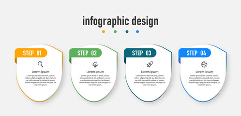 Creative concept for infographic design template. Can be used for steps, options, business process, workflow, diagram, flowchart concept, timeline, security.

