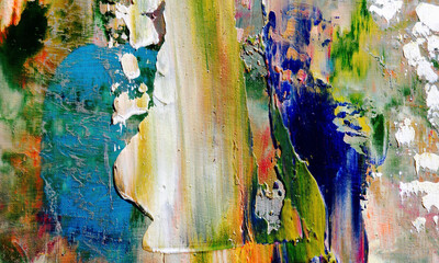Colorful abstract background wallpaper. Modern motif visual art. Mixtures of oil paint. Trendy hand...