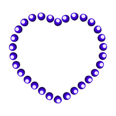 Heart with circle elements, vector dot painting