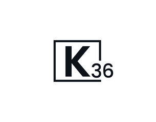 K36, 36K Initial letter logo