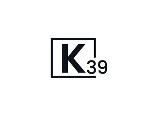 Obraz premium K39, 39K Initial letter logo