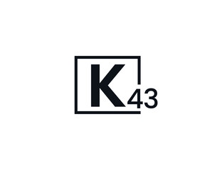 K43, 43K Initial letter logo