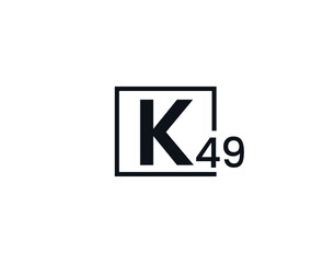 Obraz premium K49, 49K Initial letter logo