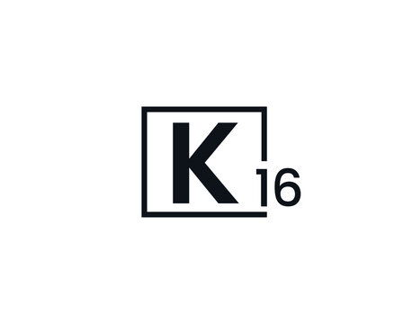 K16, 16K Initial letter logo