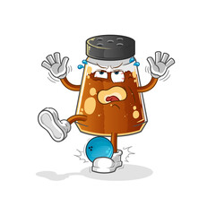 pepper powder hiten by bowling cartoon. cartoon mascot vector