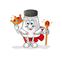 salt shaker king vector. cartoon character