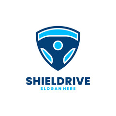 Safe driving logo vector. Transportation security logo template concept.