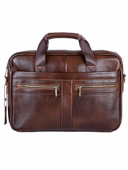 brown leather briefcase