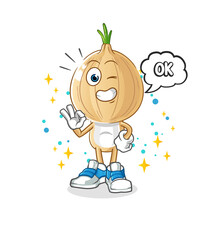 garlic head cartoon agree mascot. cartoon vector