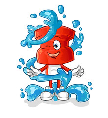 push pin head cartoon fresh with water mascot. cartoon vector