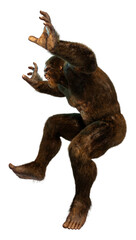 Fototapeta premium 3D Rendering Sasquatch on White