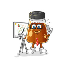 pepper powder marketing character. cartoon mascot vector