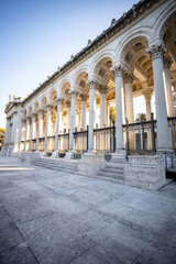 Fototapeta na wymiar architecture in rome. columns and arches. entrance to the large basilica