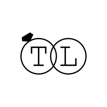 recommend clip art: TL wedding ring with initial logo