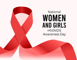 National Women and Girls HIV AIDS Awareness Day. Vector illustration on white