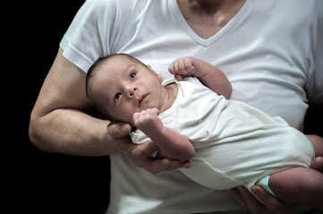 Adorable beautiful newborn baby. High quality photo